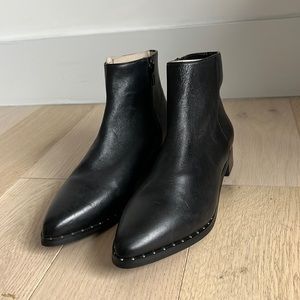 Leather Catherine Malandrino Booties with silver stud detail